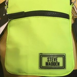 New Nylon Lime Green Citron Steve Madden Crossbody MCMXC Strap